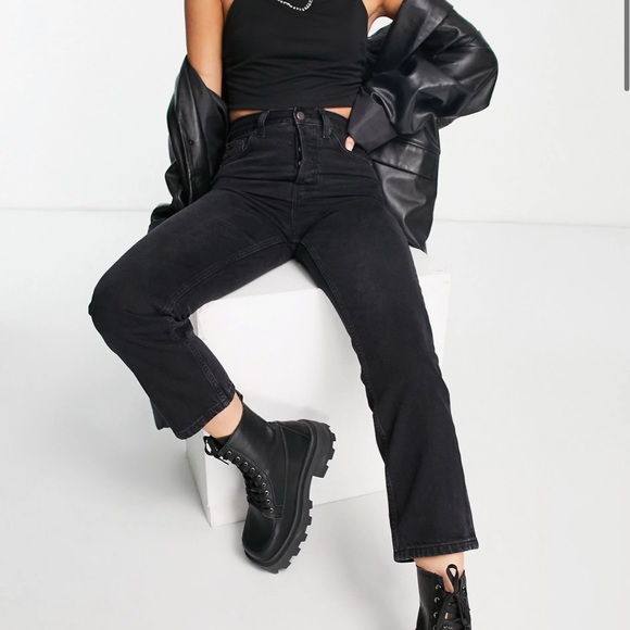 Topshop editor black straight jeans - Picture 3 of 4